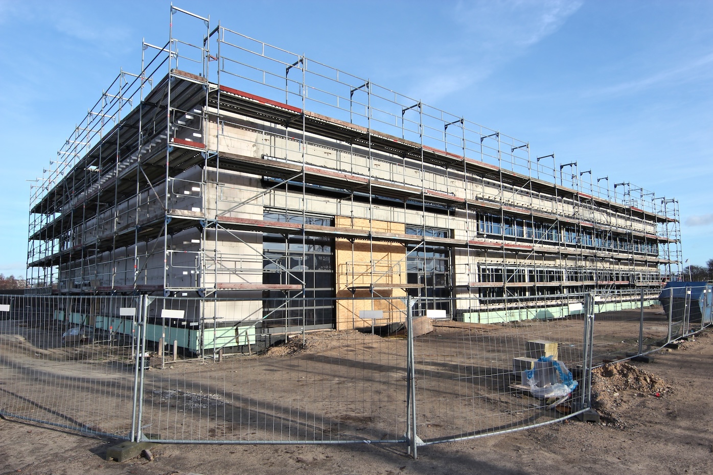 scaffolding at building currently under construction