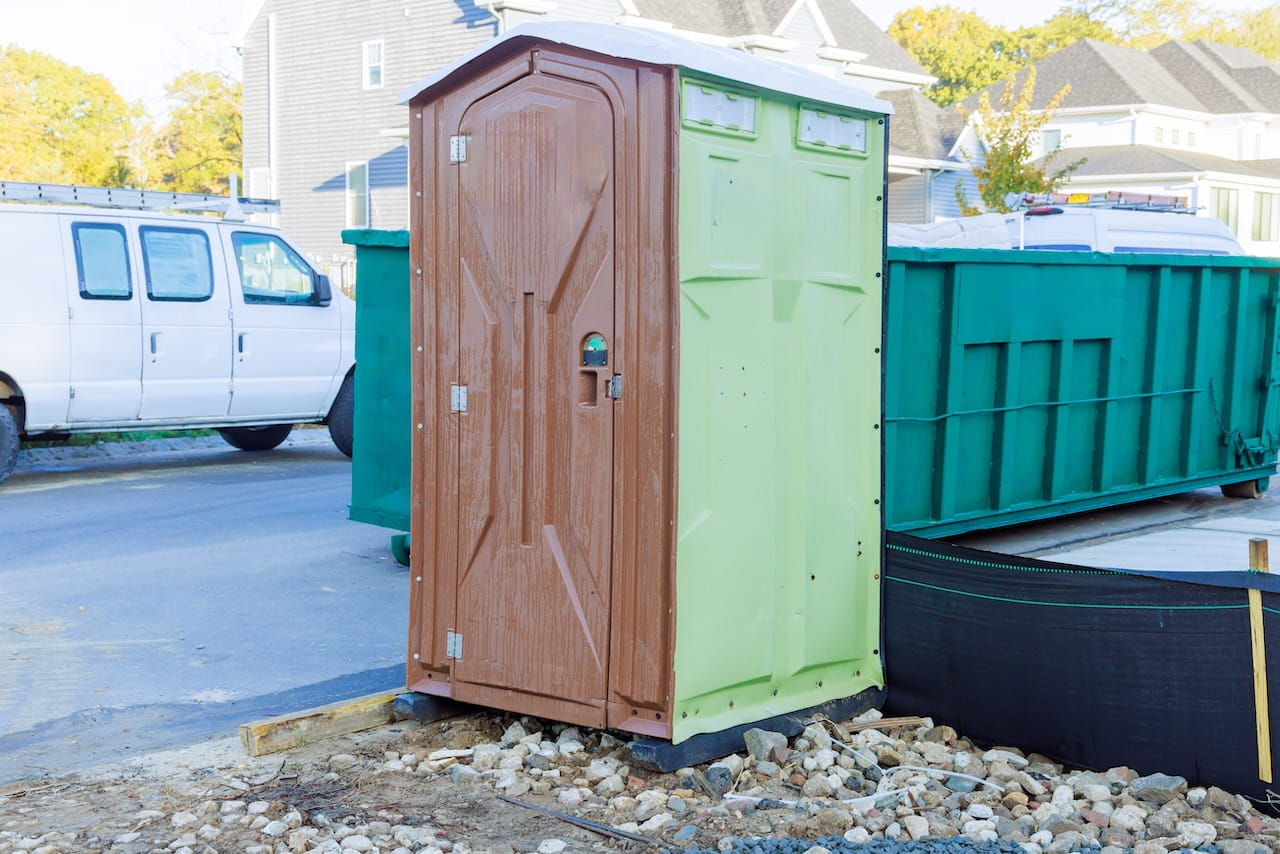 emergency response with a portable toilet for the area